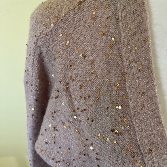 Express Your Women’s Sequin Embellished Beige Cardigan Size XS - Picture 5 of 11